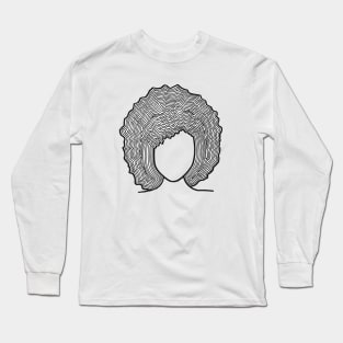 Faceless Girl Line Design Long Sleeve T-Shirt